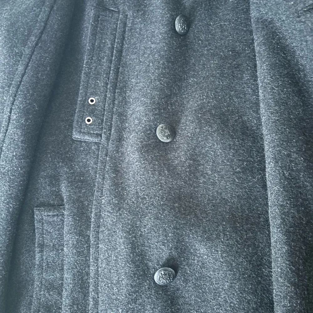 Stylish Gray Pea Coat - Picture 3 of 5